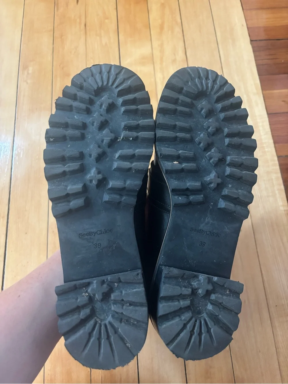 See by Chloe Erine Black platform Loafers
